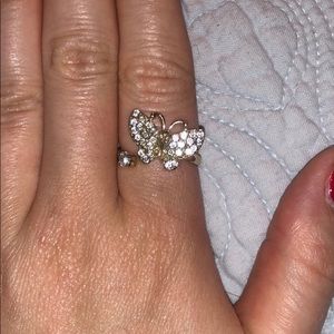 Gold butterfly ring